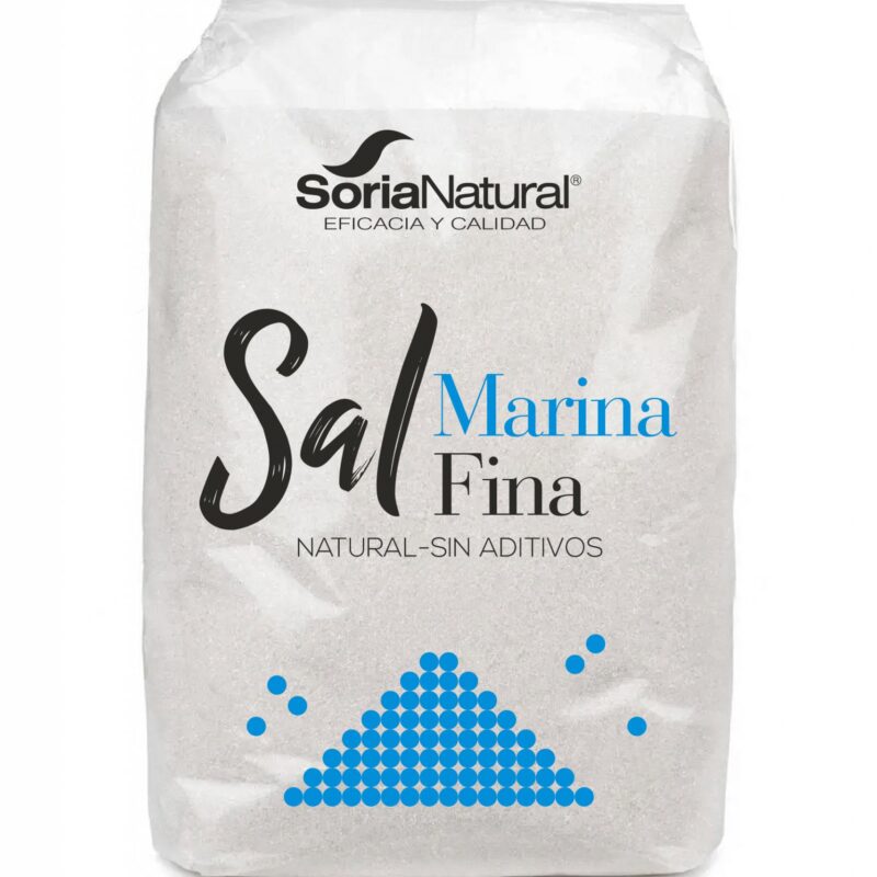 Soria Natural Sal Marina Fina Sin Refinar 1Kg