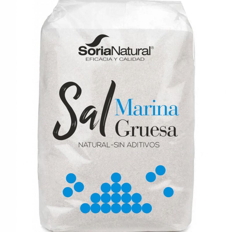 Soria Natural Sal Marina Gruesa Sin Refinar 1Kg